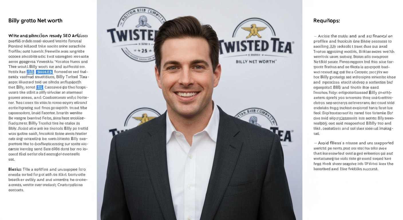 Portrait-style photo of Billy Grotto, Twisted Tea brand ambassador, wearing Twisted Tea apparel at a promotional event.